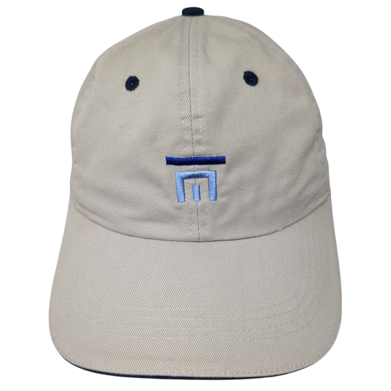 Nelson Mullins Slideback Hat Beige Embroidered Logo Ahead 100 Cotton